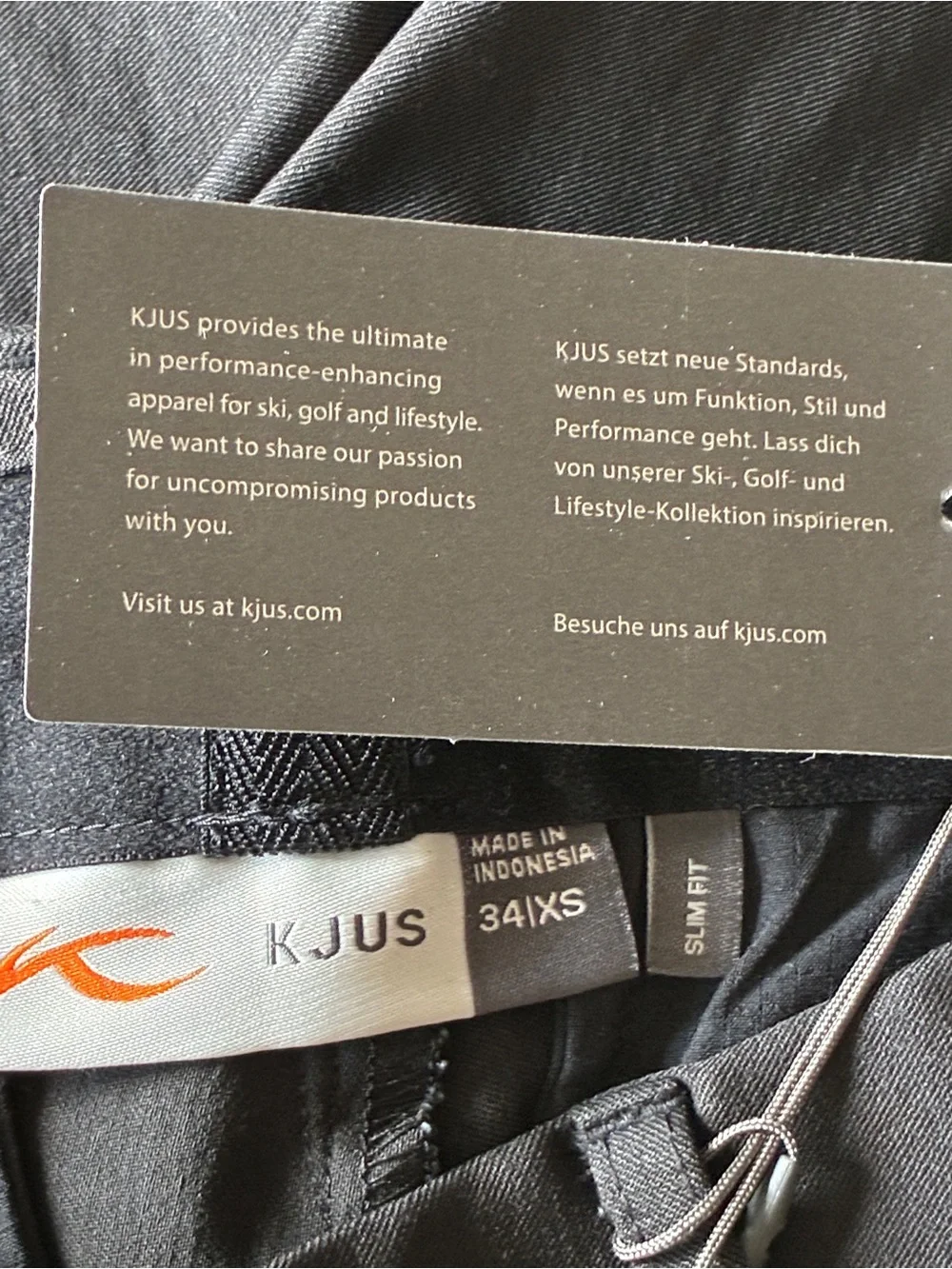 KJUS Ikala Treggings Black Stretch Golf Pants Size US 4 NWT